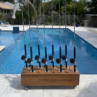 Solid Oiled Teak Rack of 8